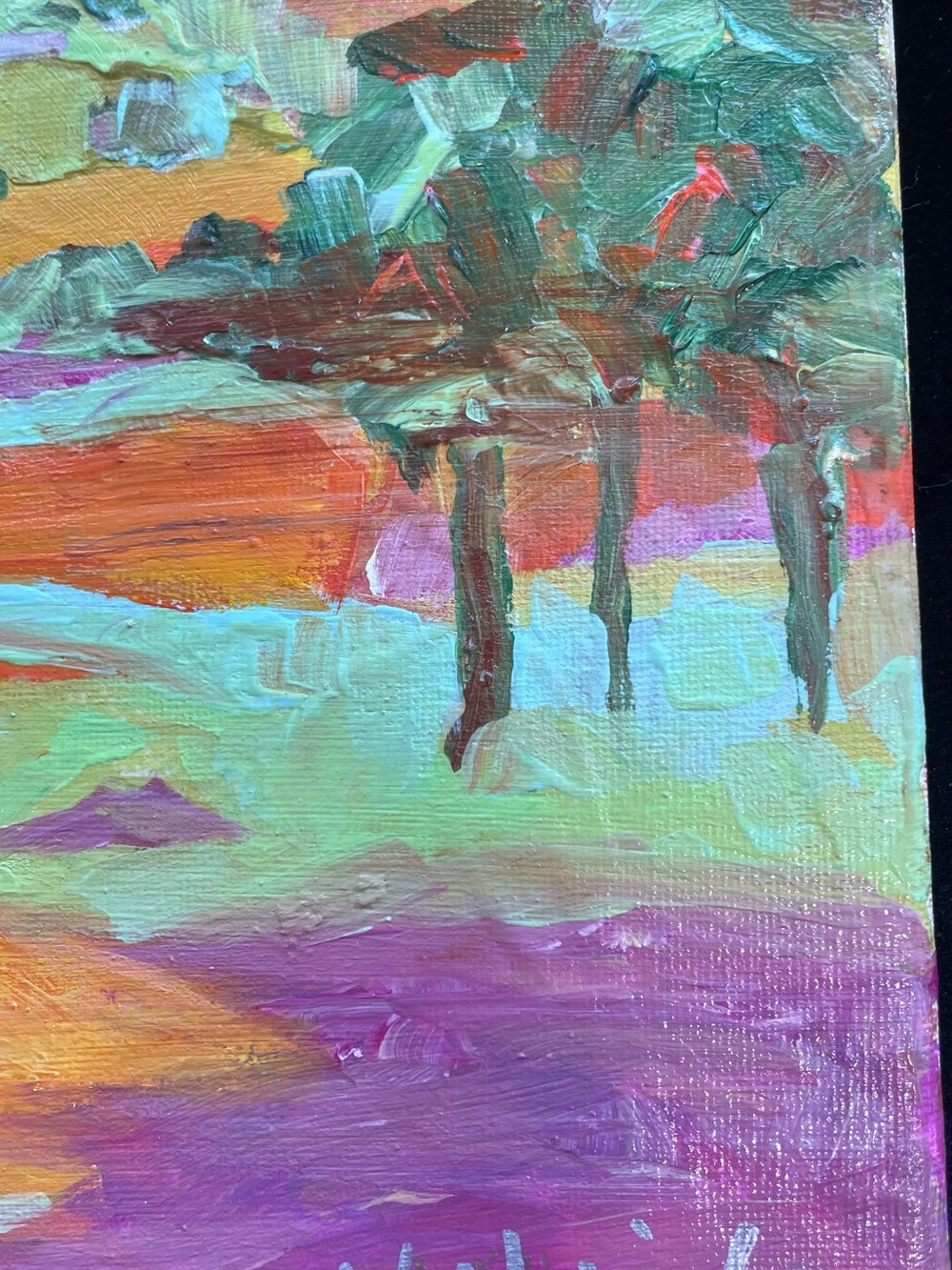 “Morning Sunshine Acrylic Painting Original Painting Small 10”x8”Handmade - Picture 9 of 12